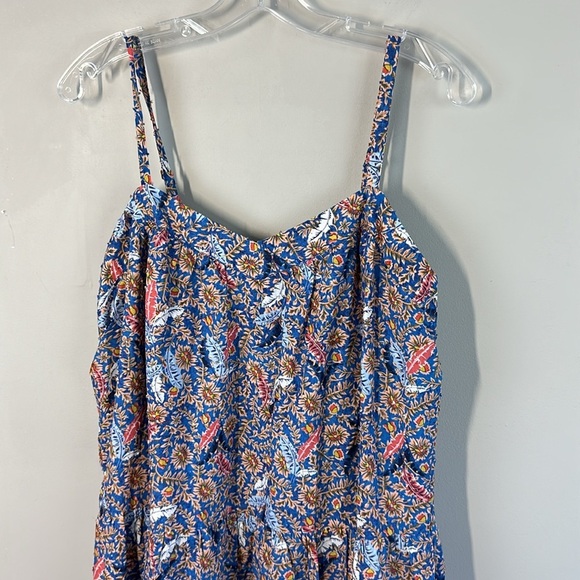 NWT Knox Rose Off The Coast Floral Tiered Boho Midi Sundress Size Large - Picture 4 of 16